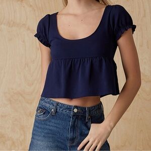 PacSun Dark Blue Crop Top
